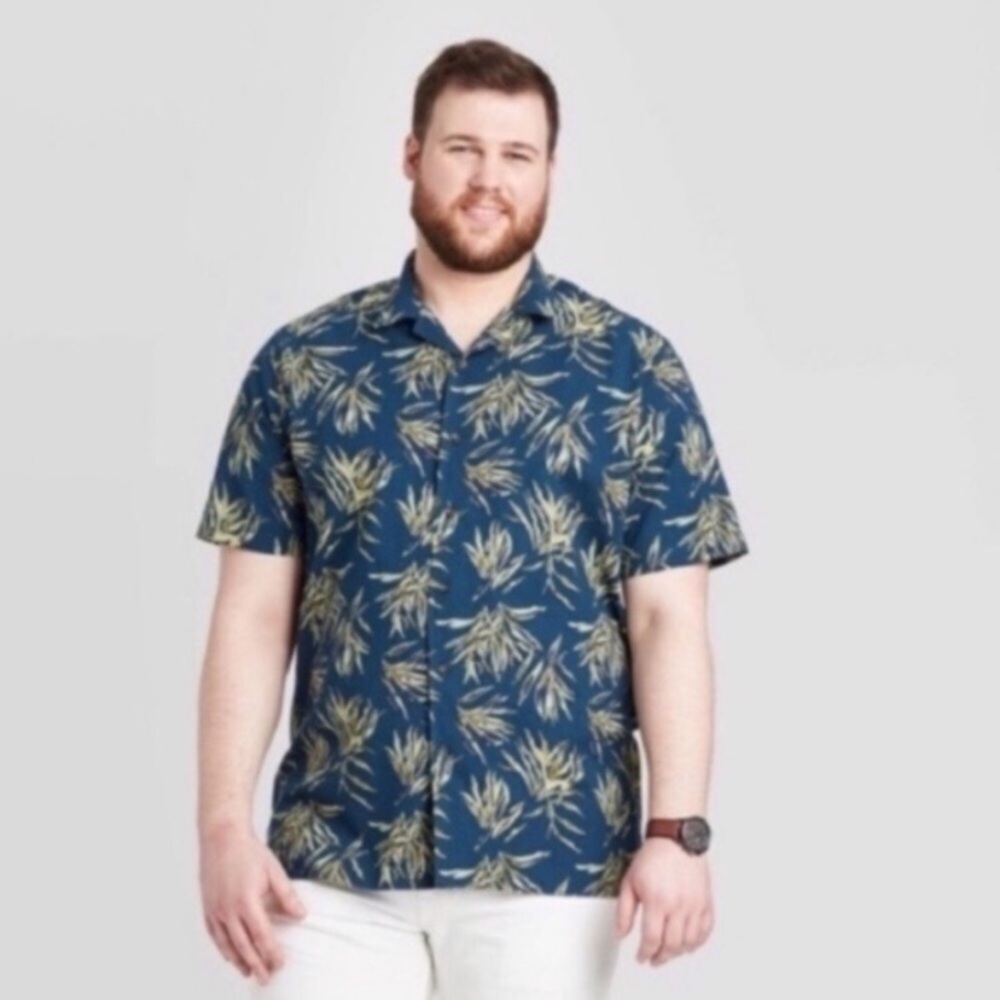 Goodfellow Palm Button Down Men’s Small